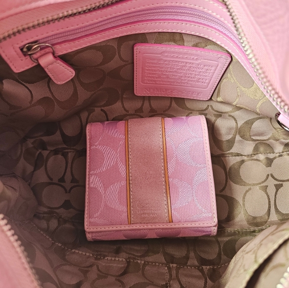 Vintage Coach Madison Shoulder Bag Purse # 2188 & Wallet Set ( Light Pink ) - Picture 13 of 15